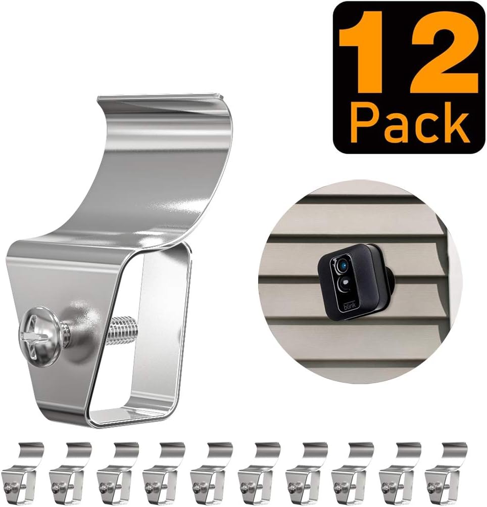 Blink XT2 Camera Vinyl Siding Clips Hooks 12 Pack Weatherproof