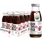 Pomona Organic Pure Beetroot Juice, No Sugar Added, 12-pack | Not from Concentrate, No Preservatives, Non-GMO, Cold-Pressed, Kosher, Gluten Free &amp; Vegan, 8.4 Oz Glass Bottles (12 Pack)