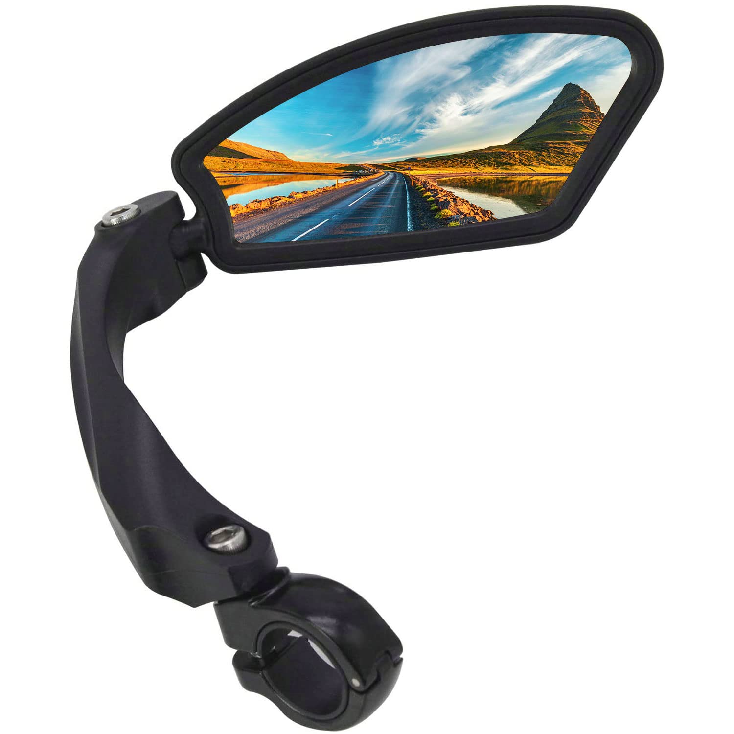 Arkham Bicycle Rearview Mirror, HD Stainless Steel Mirror Generation 2.0, Bicycle Mirror for Handlebar 21-26 mm, Rear View Mirrors Bicycles Mirrors for e-bike (Right Square)