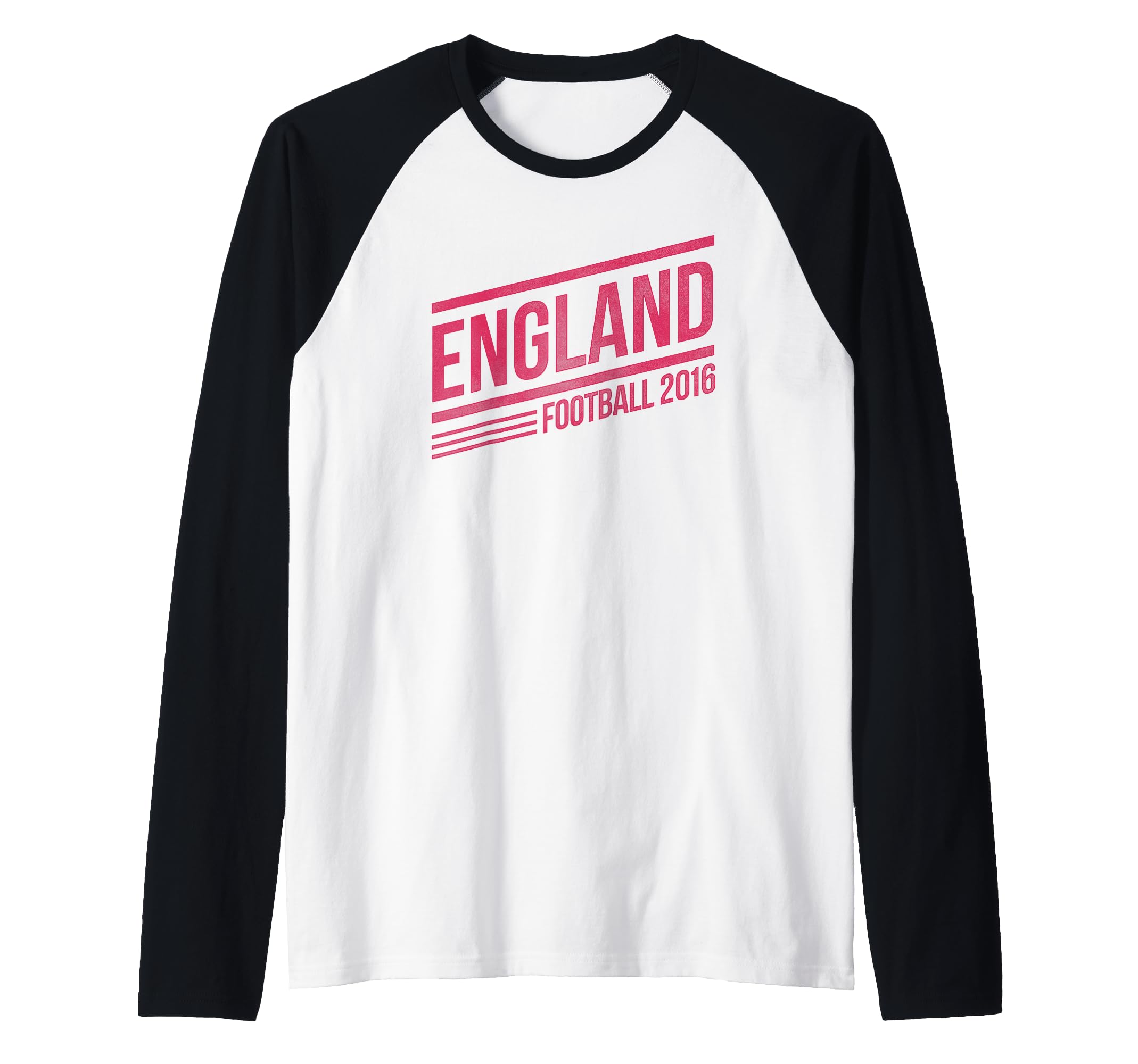 England Football 2016 Bold Red Text Raglan Baseball Tee