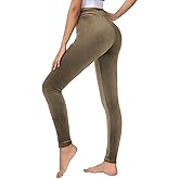 Dolcevida Women Cozy Velour Legging High Waist Buttery Soft Warm Velvet Stretch Seamless Yoga Pant