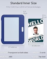 Uniclife 3 Pack ID Badge Holder Double-Sided Windows Blue Card Protector view 7