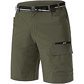 TACVASEN Men's Summer Outdoor Shorts Quick Dry Water Resistant Cargo Casual Golf Work Hiking Shorts (NO Belt)