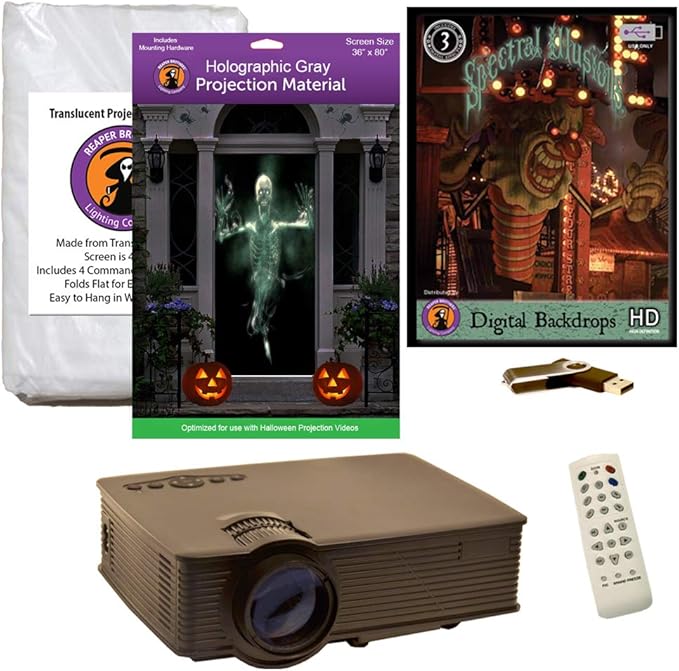 Halloween Window Projection Kit Includes 1900 Lumen