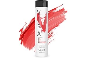 Celeb Luxury Viral Colorwash, Professional Semi-Permanent Hair Color Depositing Shampoo, Extreme Red 8.25 Fl Oz (Pack of 1)