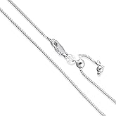 CHOOSE YOUR CLASP Sterling Silver 1mm Box Chain Necklace