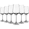 KOXIN-KARLU Unbreakable Classic 18 ounce All-Purpose Plastic Stem Wine Glasses Acrylic Glasses, Set of 6 Clear