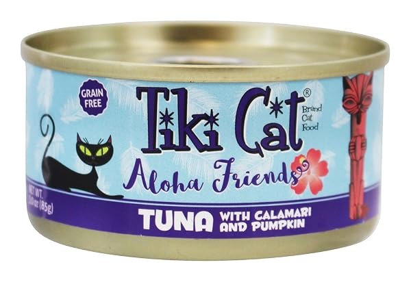 TIKI PET FOODS CAT ALOHA TUNA CALAMARI PET FOOD, 3 OZ (PACKAGING MAY VARY)