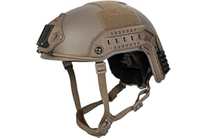 Lancer Tactical Medium - Large Industrial Durable ABS Plastic Constructed Maritime Helmet w/Adjustable 20mm Side Rail Adapter Padding Stickers NVG Shroud Bungee Retention Goggle Clip