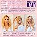 Knockout Hair 20-Inch Halo Hair Extensions, Fiber Wavy, 150 Grams, Medium Cool Blonde/Light Blonde Mix - #16/86