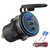 12V USB Outlet Wire USB Charger Multi Port, Dual