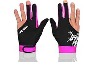 Anser M050912 Man Woman Elastic 3 Fingers Show Gloves for Billiard Shooters Carom Pool Snooker Cue Sport - Wear on The Right or Left Hand 1PCS