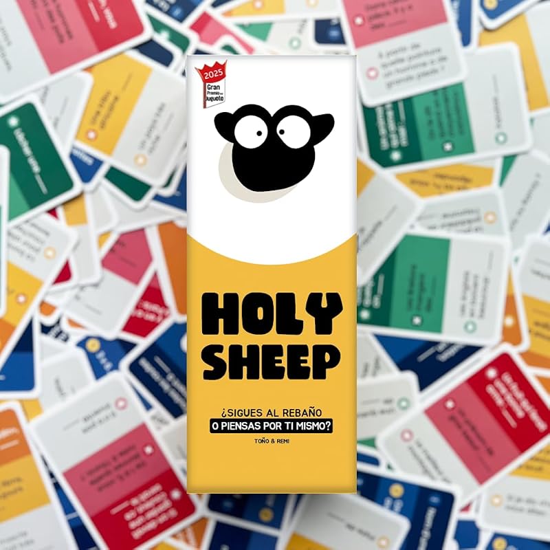 Holy Sheep - Juegos de Mesa para Familia y Amigos | de los Creadores de Quickstop - ¡Responde Igual Que tu Equipo! - Divertido, Rápido y Original - Juego de Viaje Ideal para Verano