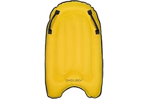 OMOUBOI Inflatable Bodyboards Lightweight Body Board Soft Bodyboard Portable Pool Floats 30' Mini Surfboards Inflatable Wave Board for Water Sports, Beach, Surfing, Swimming