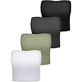 Bencailor 4 Pieces Women Bandeau Bras Strapless Bralette Tube Top Seamless Stretchy Non Padded Tubes