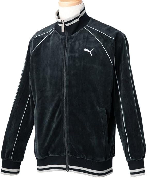 Amazon プーマ Puma ベロアジャケット 01 ブラック L ジャージボトム 通販
