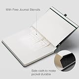 RETTACY Dotted A4 Notebook 192 Pages Leather Hard Cover 21.5 x 27.9cm Dark Green view 3