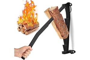 XDGGCSY Wall Mounted Kindling Splitter Firewood Kindling Splitter - Portable Manual Fire Wood Kindling Splitter Firewood Cutter Heavy Duty Log Splitter Wood Splitter (Wall Mounted Kindling Splitte)