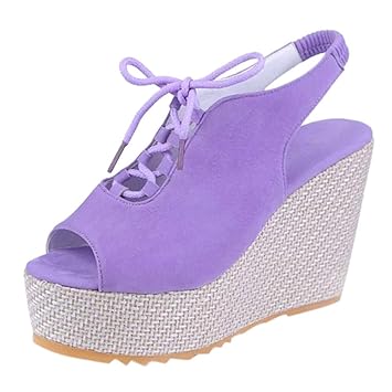lavender wedge shoes