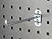 Triton Products 51629 LocHook 6-Inch Single Rod 90-Degree Bend 1/4-Inch Diameter Zinc Plated Steel Pegboard Hook for LocBoard, 5-Pack