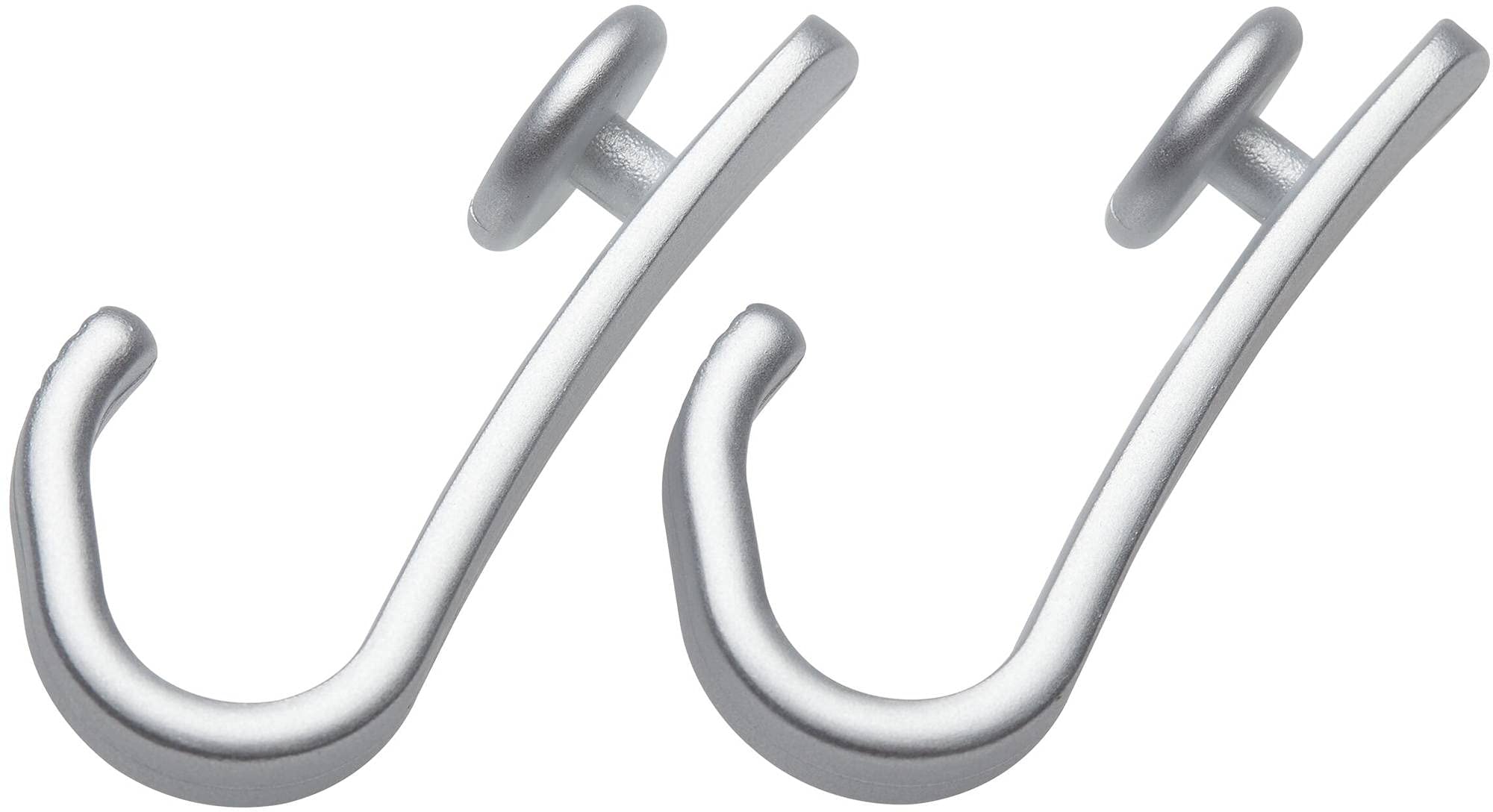 Sealskin Easy Roll Hooks, Matt Aluminium, 2.3 x 5.2 x 1 cm