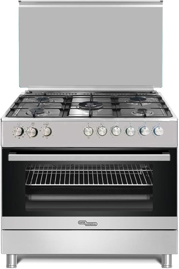 Super General 5 Burner FullSafety GasCooker/ SteelCooker/GasOven