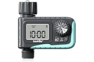 RAINPOINT Sprinkler Timer, Programmable Water Timer for Garden Hose, Outdoor Soaker Hose Timed with Rain Delay/Manual/Automatic Watering System, Digital Irrigation for Yard, Lawn, 1 Outlet