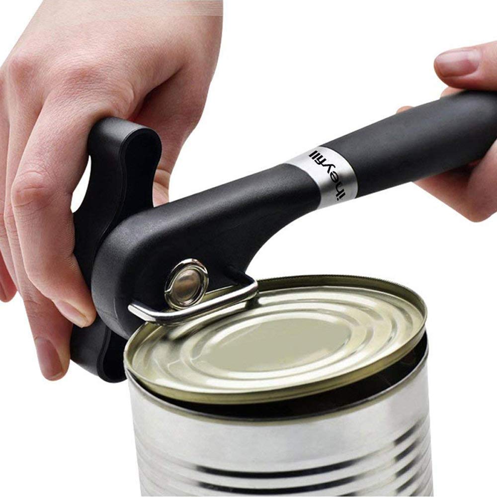 Photo 1 of Safety Manual Can Tin Opener,Stainless Steel Ergonomic Anti Slip Design with Smooth Edge Side Cut No Sharp Cuts Can Opener,Lid Lifter that Won't Touch Food