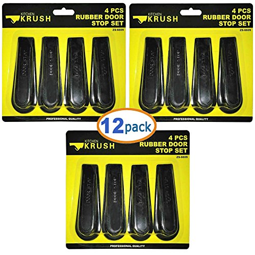 Door Stopper Rubber Doorstop 12 Pack Rubber Doorstop Wedges for Home and Office Non Scratching Soft Door Stops Wedges Multi Surface Open Door Holders - Thumbnail 5
