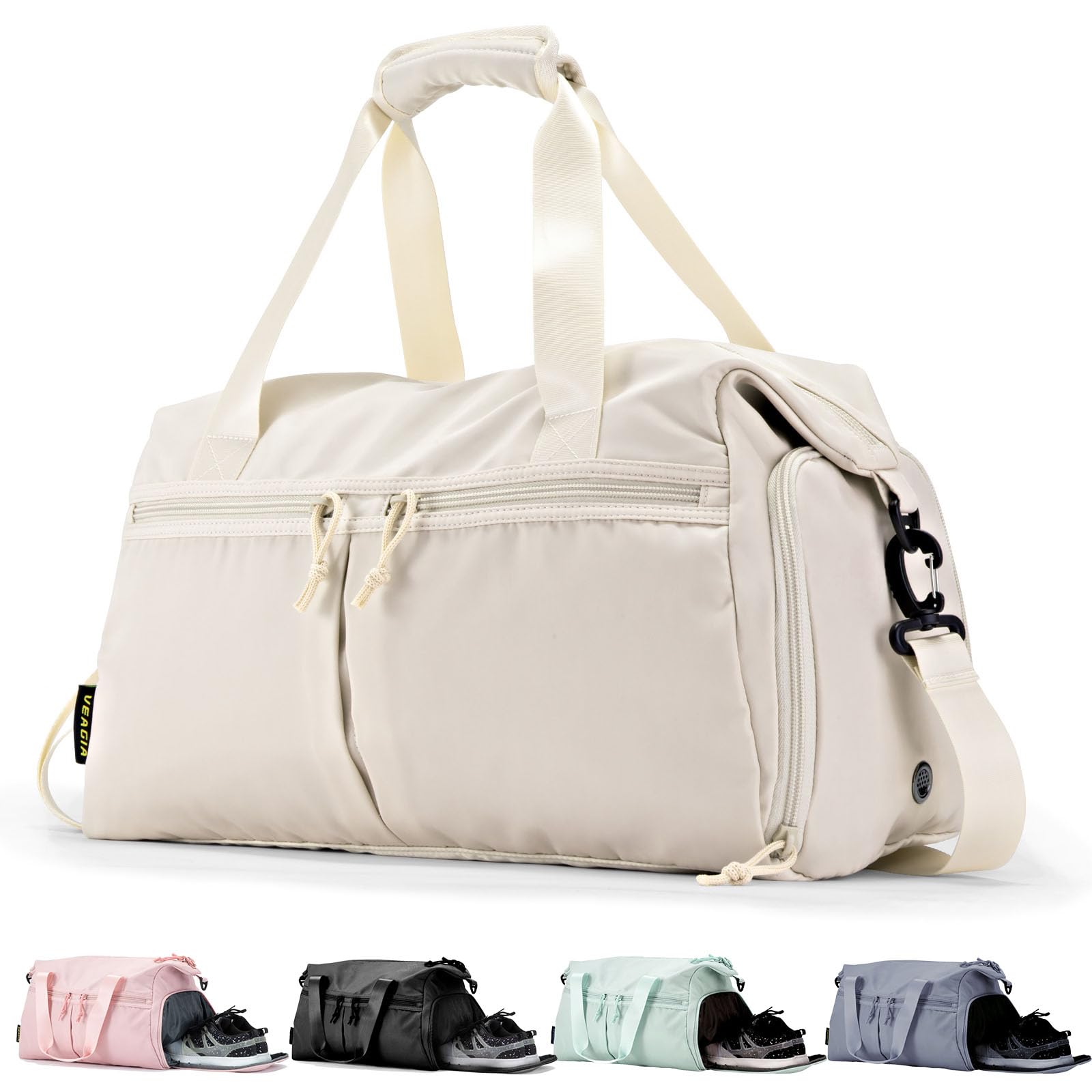 Photo 1 of Weekender Duffel Bag with Shoe Compartment And Wet Pocket-Luggage Everyday Overnight Bag for Men and Women Travel-Carry On Gym Bag