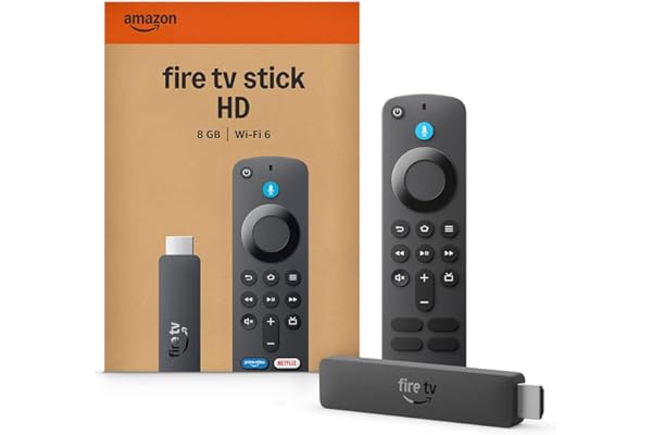 Amazon Fire TV Stick HD (newest model), free & live TV, Alexa Voice Remote, powered by the TV, effortless setup, find shows f