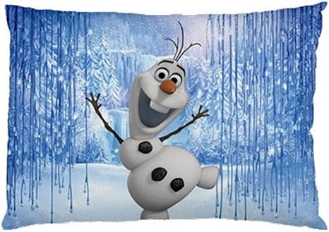 Happy Snowman Olaf Frozen Pillow Case 2 Sides Amazon Ca Sports