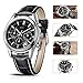 BUREI Mens Luxury Automatic Watch Two Tones Stainless Steel Dress Wrist Watches Self-Winding (Yellow)