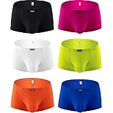 iKingsky Men's Silky Boxer Briefs Soft Bulge Shorts Underwear Sexy Low Rise Trunk Under Panties for Men