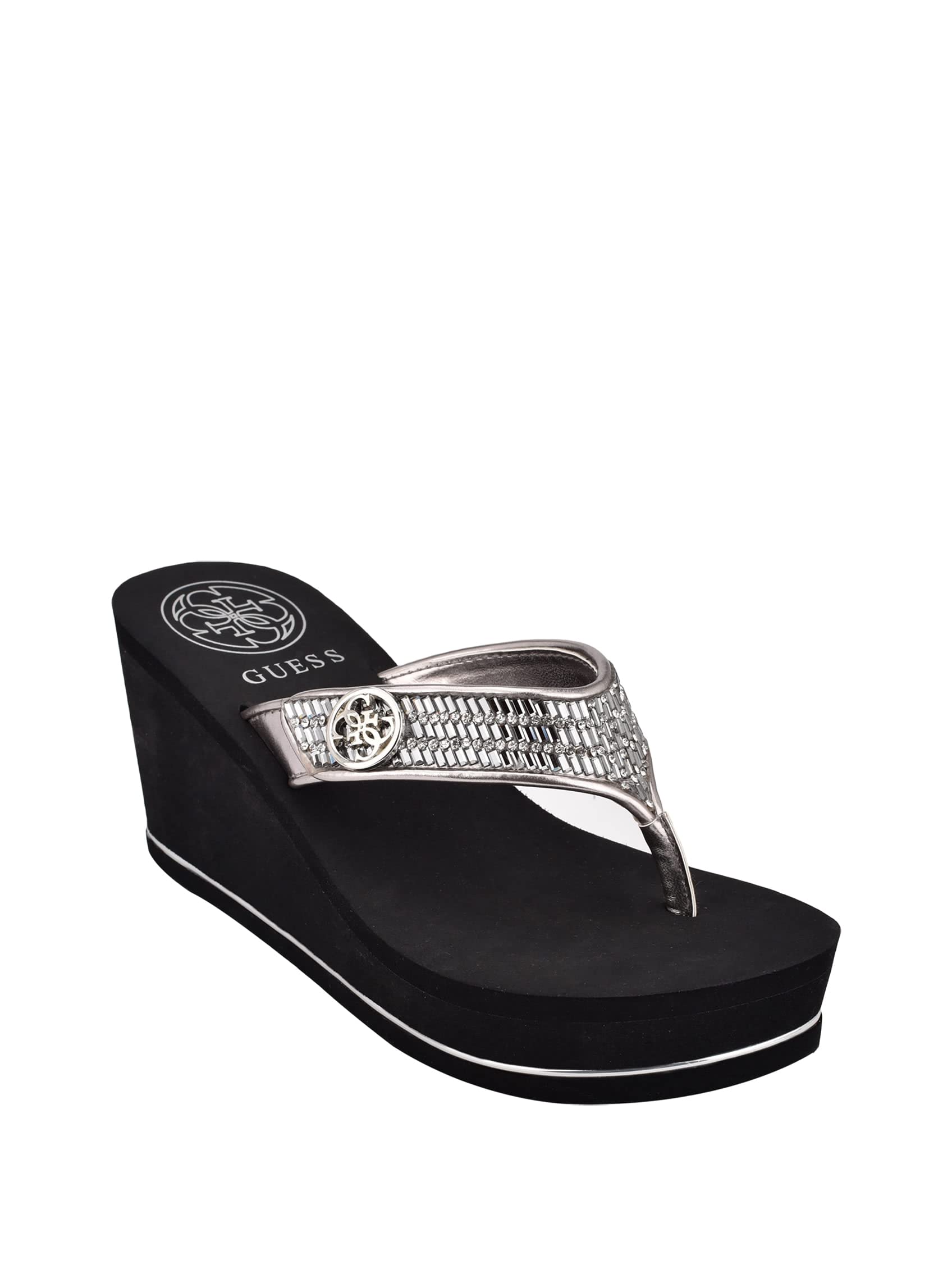 Photo 1 of Guess Women's Sarraly4 Wedge Sandal, Pewter 179, 10