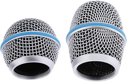 Amazon B Baosity 交換用 スチール メッシュ マイクグリルヘッド マイクアクセサリー 2個 マイククリップ ホルダー 楽器