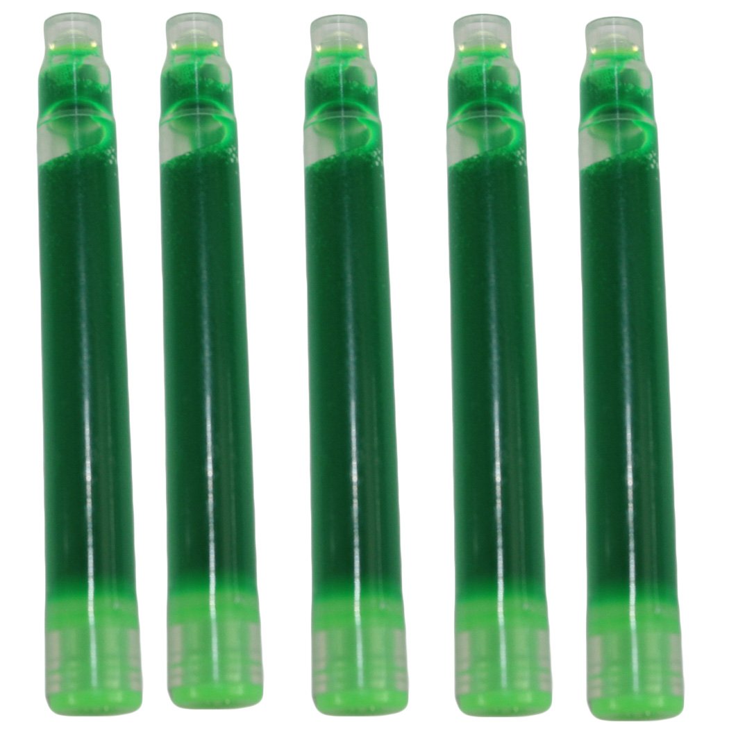 Gullor 25 PCS International Size Pen Ink Cartridge to Fit Jinhao Fountain Pens, Green, 5 Packs