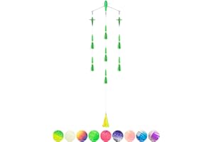 BLUEWING 18"/36" Fishing Spreader Bar Canyon Center/Port/Starboard Offshore with 6in/9in Floating Squids, Trolling Birds and 316 Stainless Steel Rod for Wahoo Tuna Marlin Mahi Mahi, Includes Mesh Bag