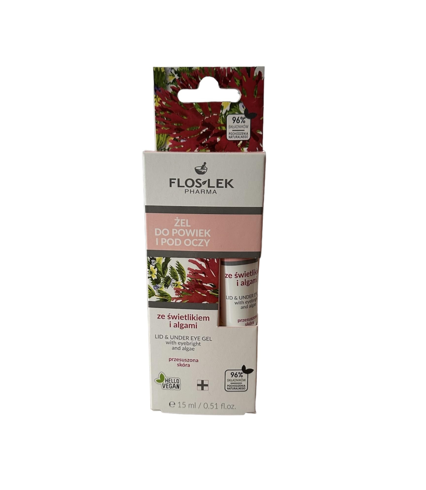 Flos Lek Gel With Eyebright and Algae Eyelids and Under the Eyes 15ml