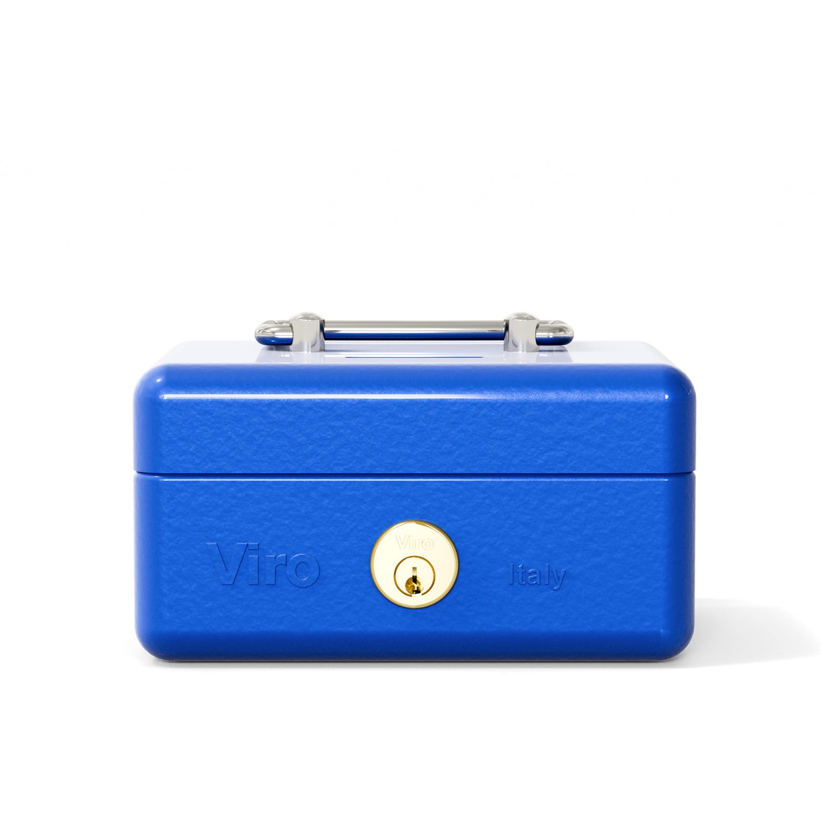 Viro 4272 Key Cash Box with Cylinder and Money Box, Blue, 150 x 110 x 80 mm