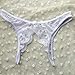 Sexy Women Girls Lingerie Thongs Adorable V-String Panties Lingerie Low-Rise Intimates Lace Charming G-String Underwear Sleepwear (White)