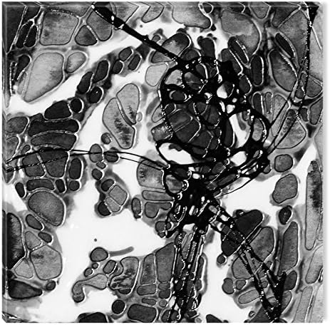 Inspirational Art Black and White Stone Pattern Canvas Wall Art Abstract Picture Eco Light Framed Ready to Hang Artwork for Home Decoration