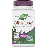 Nature's Way Olive Leaf Standardized Extract Supplement, Supports Heart Health*, 250 mg Per Serving, Gluten Free, Vegan, 60 Capsules (Packaging May Vary)