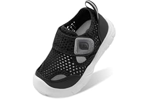 JOINFREE Toddler Water Shoes Wide Toe Box Barefoot Kids Sandals Quick-Dry Aqua Sneakers with Anti-Collision Toe for Swim Pool