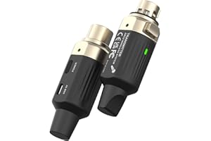 STRICH UHF Wireless XLR Microphone Transmitter Receiver, 7-Channel Wireless Audio Receivers Adapters, Microphone Adapter for 