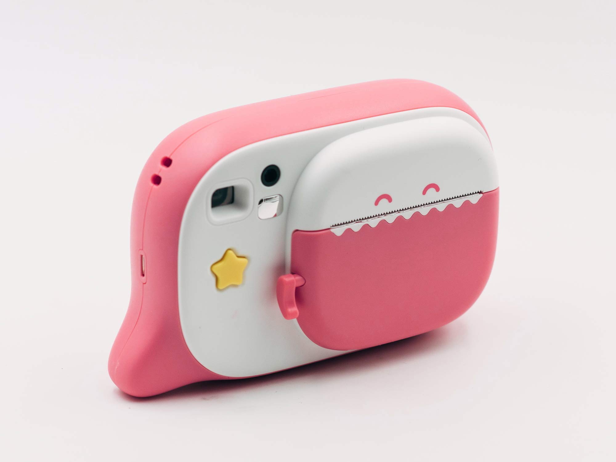 Creacam Pink Kids Digital Instant Print Camera with 12 x Felt Pens, Childrens Scrapbook Album, 3 Tape Rolls