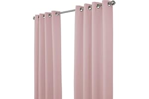 NIM TEXTILE Thermal Insulated Blackout Curtains, 110" Total Width, Room Darkening Window Panel Grommet Top Drapes, 2-Panels S