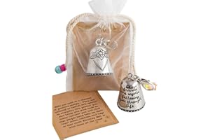 Bylesary Blessing Bells Friends are Angels Creative Bell Friendship Good Luck Ornament Good Luck Always with You Bells with Card, for Friends, Sister, Lover, Mom, Dad
