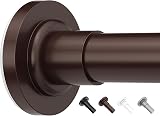 Yeabett Extendable Curtain Rod 48-190.5cm Tension Rod Bronze No Drill