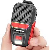 2026 Upgrade Wearable Bluetooth 5.4 Speaker, IPX6 Waterproof Clip on Wireless Speakers, Portable Speaker with RGB Lights and Flash, Built-in Mic,15H Playtime for Cycling/Home/Party/Beach/Outdoor(Red)